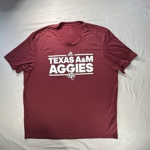 Adidas Texas A and M Aggies Aeroready T-shirt Men's 2XL NCAA Team Wear College